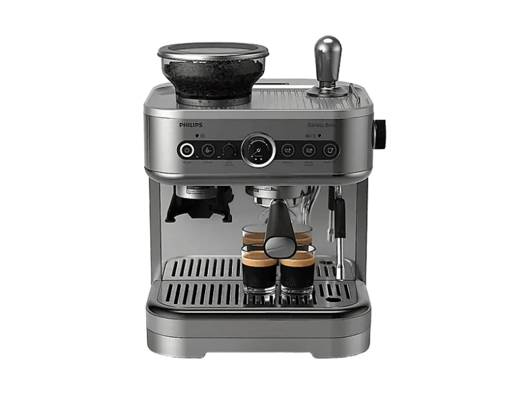 Cafetera express - Philips Barista Brew PSA3228/01, Molinillo integrado, Prensador calibrado premium, doble container de café, Capacidad 2,3l, 15 bar.