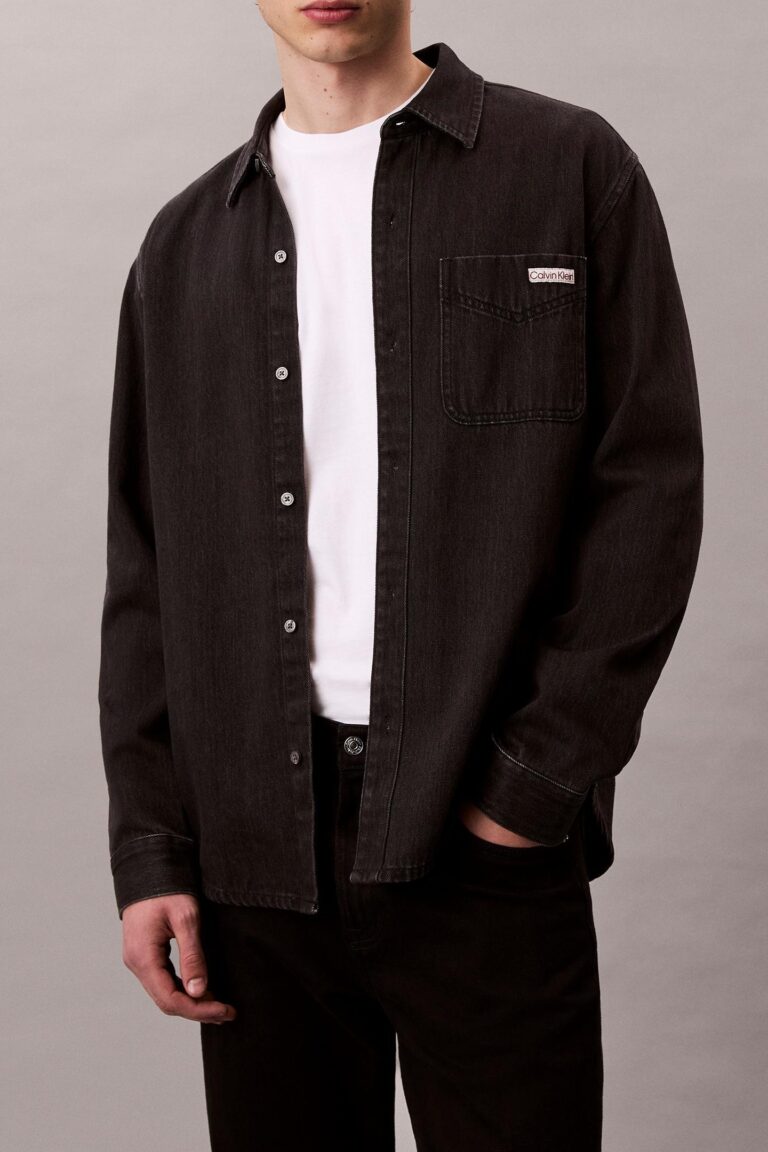 Calvin Klein Classic 205 Denim Shirt 205 Black | Camisas Casuales Outlet | Hombre | Azu