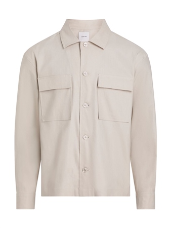 Calvin Klein Linen Lyocell Over Shirt - Grey