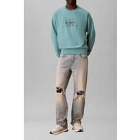 Calvin Klein Ls Premium Terry Monogram Sweater Tequila Blue | Jerséis Outlet | Hombre | Azu