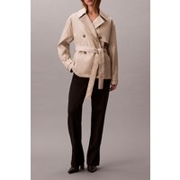 Calvin Klein Mid Length Cotton Coat Silvermoss | Chaquetas Outlet | Mujer | Gri