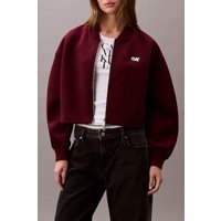 Calvin Klein Oversized Scuba Bomber Jacket Deep Rouge | Bombers Outlet | Mujer