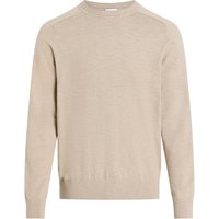 Calvin Klein Slub Texture Crew Neck Sweatshirt - Beige