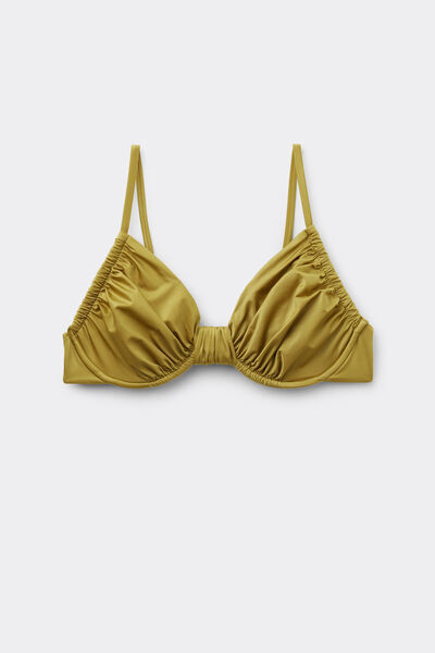 Calzedonia Balconette Bikini Shiny Satin Mujer Amarillo