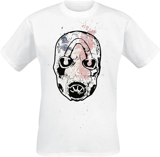 camiseta borderlands 3 psycho splatter blanco