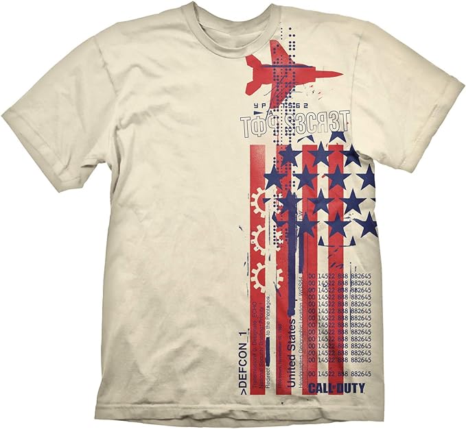 camiseta call of duty top secret crema