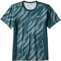Camiseta de Running Brooks Atmosphere Sleeve 3.0 Hombre Ultra Print/Deep Sea