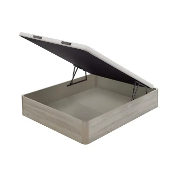 Canapé Abatible Madera 25 Tapa Tapizada AD Gris 135x190 cm FLEX