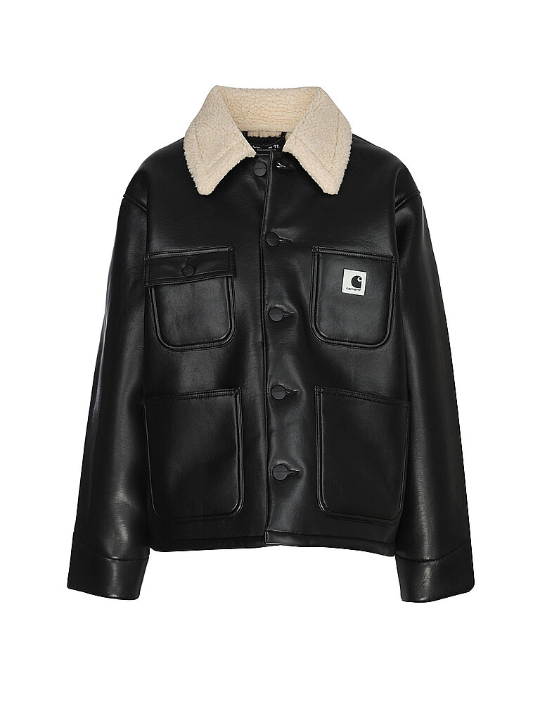 CARHARTT WIP Chaqueta de cuero sintético SHEPTON OG MICHIGAN negro