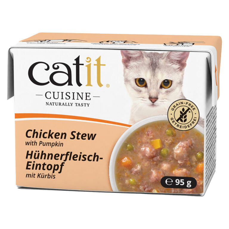Catit Cuisine Estofado 24 x 95 g - Pack Ahorro - Pollo con calabaza