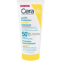 CeraVe Loción Hidratante Rostro y Cuerpo SPF50 (177ml) - Protector Solar Invisible con 3 Ceramidas y Ácido Hialurónico