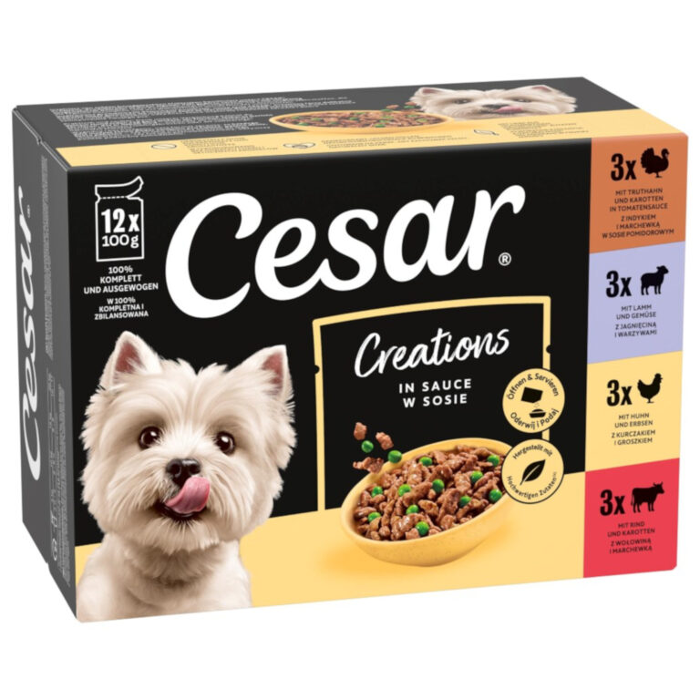 Cesar Selección Carne y Verduras en Salsa - 96 x 100 g - Pack Ahorro