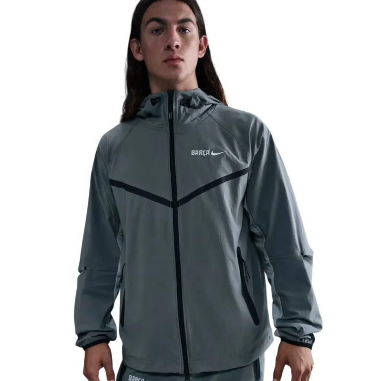 chaqueta impermeable de cremallera completa fc barcelona tech 20