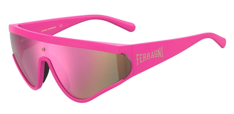 Chiara Ferragni Mujer Chiara Ferragni CF 7021/S 35J/VQ Gafas de sol outlet Plástico Rosa Gris Máscara Multicapa