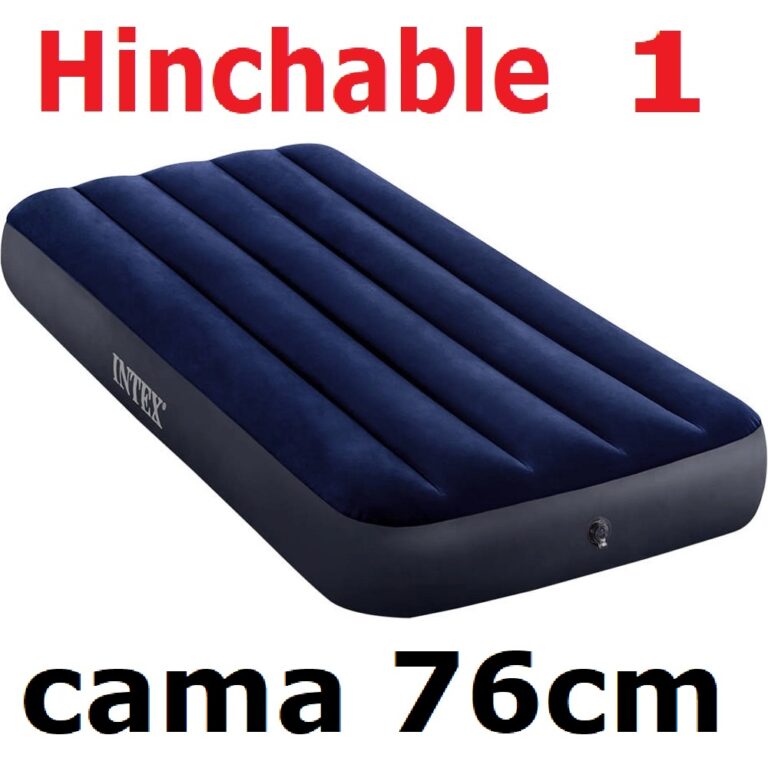 Colchón Hinchable,COLOR AZUL MARINO,CAMA HINCHABLE,INDIVIDUAL 1 PERSONA,ANCHO 76CM,LARGO 191CM,ALTURA25CM,INTEX,FESPU