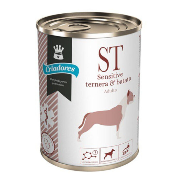 Criadores 24 latas x 400 g Criadores Dietetic Adulto Sensitive Ternera y Batata lata para perros ¡Pack Ahorro!
