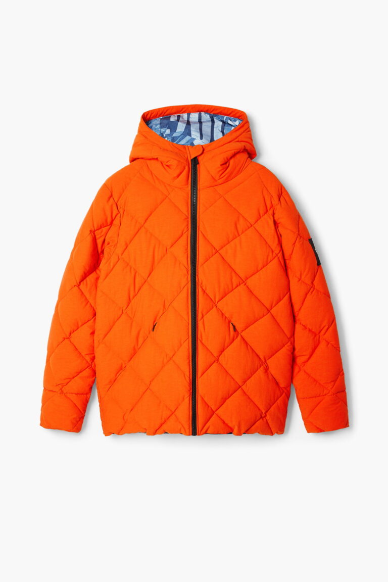 Desigual, Abrigo acolchado, Hombre, Naranja