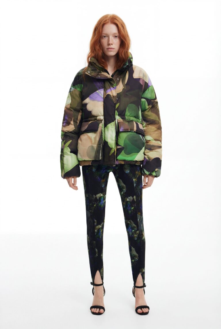 Desigual, Abrigo acolchado M. Christian Lacroix, Poliester, Verde