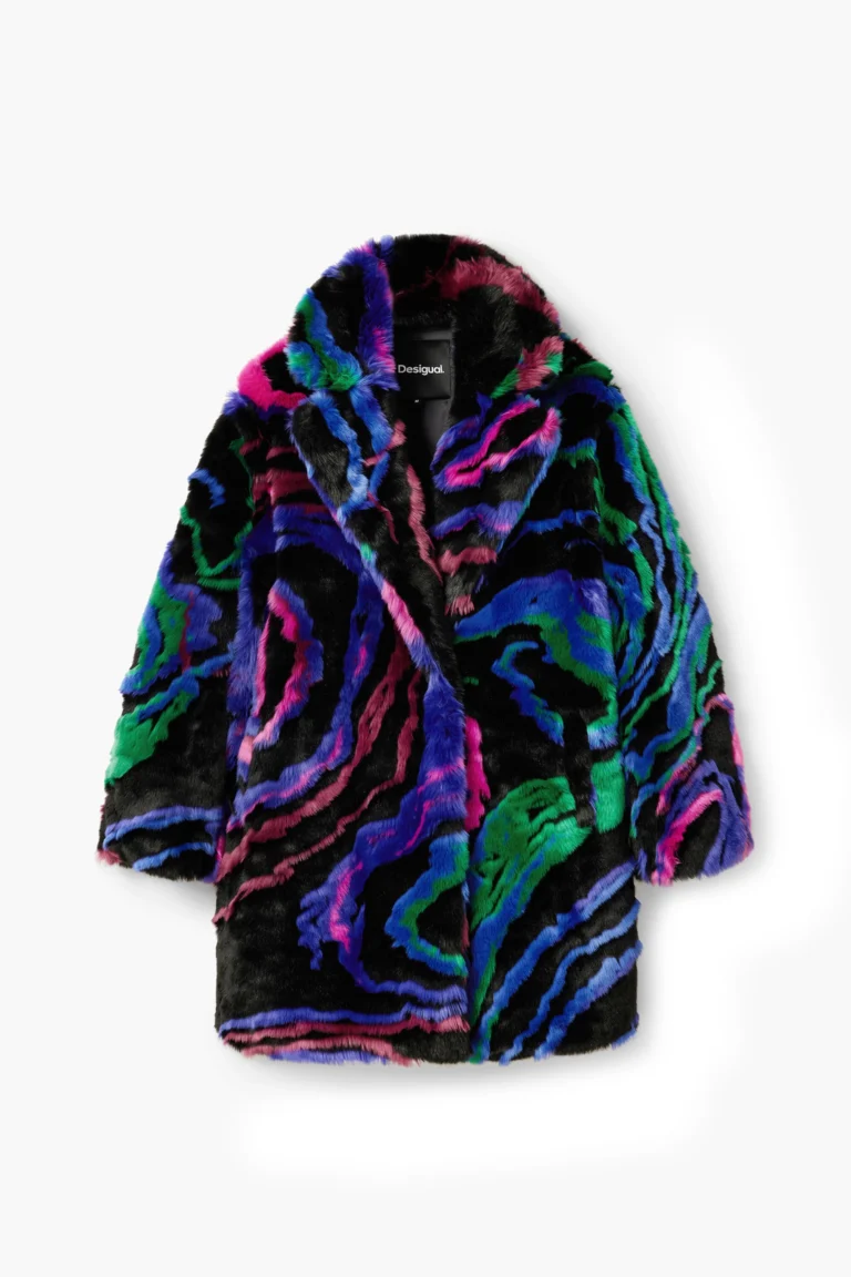 Desigual, Abrigo efecto pelo M. Christian Lacroix, Negro
