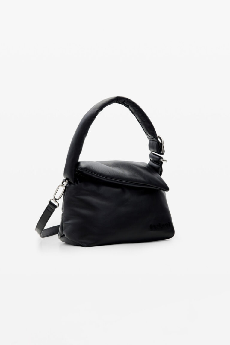Desigual, Bolso mediano piel, Lamb Leather, Negro, U