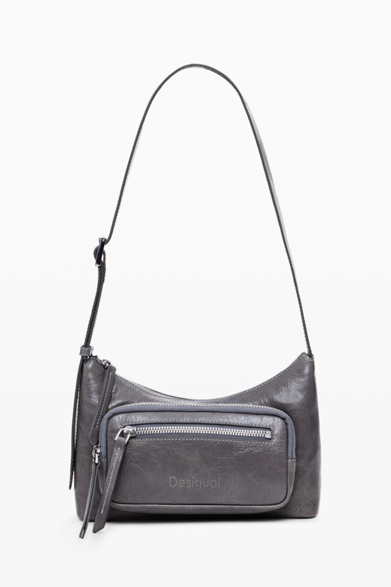 Desigual, Bolso S piel, Cow Leather, Negro, U