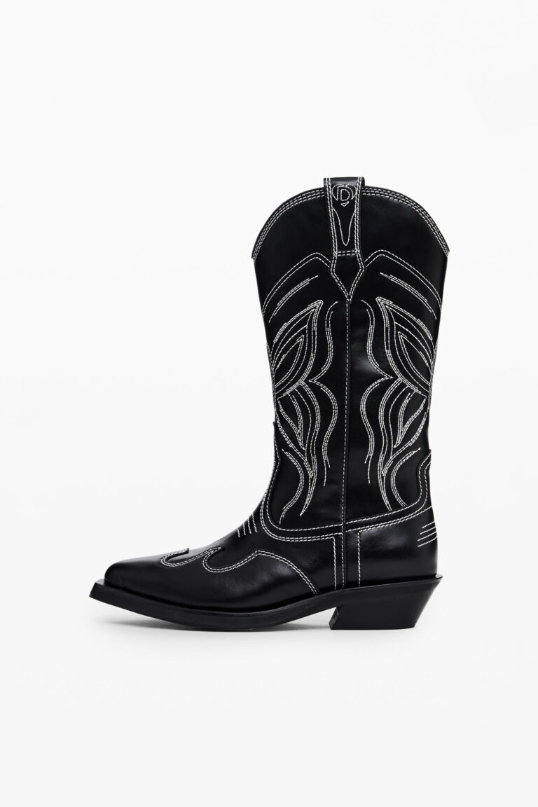 Desigual, Bota cowboy, Cow Leather, Negro