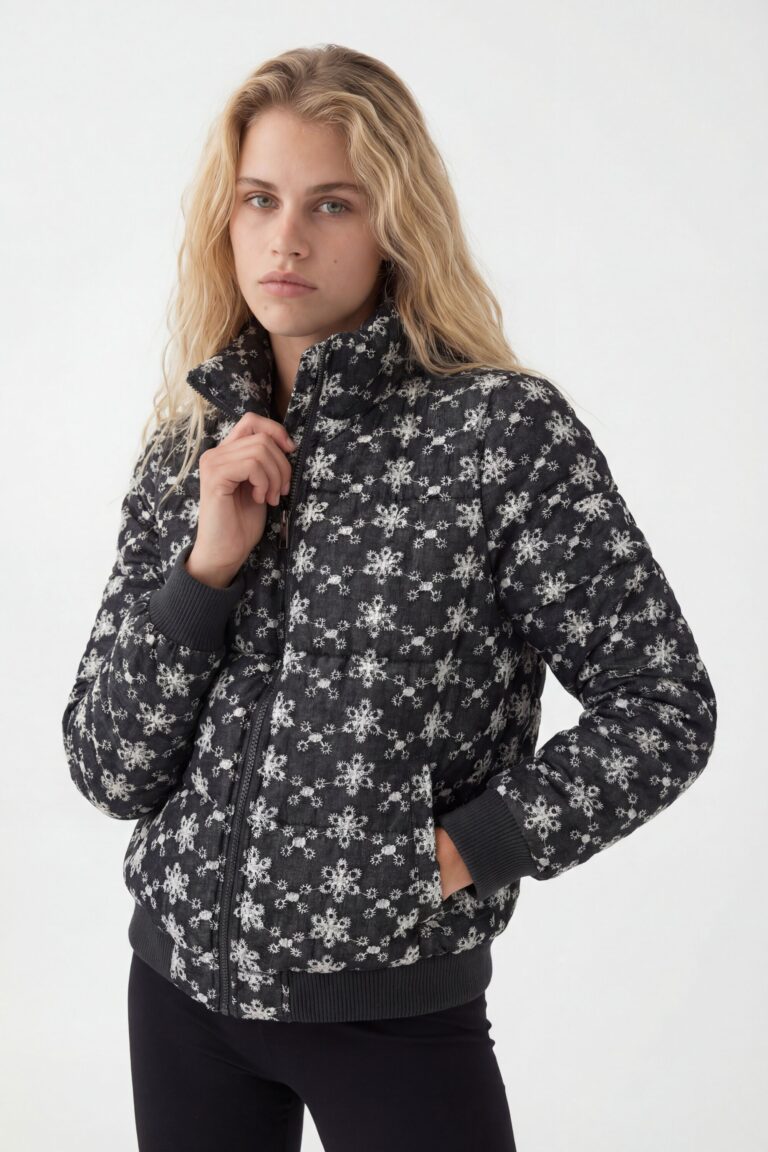 Desigual, Chaqueta padded con encaje, Negro