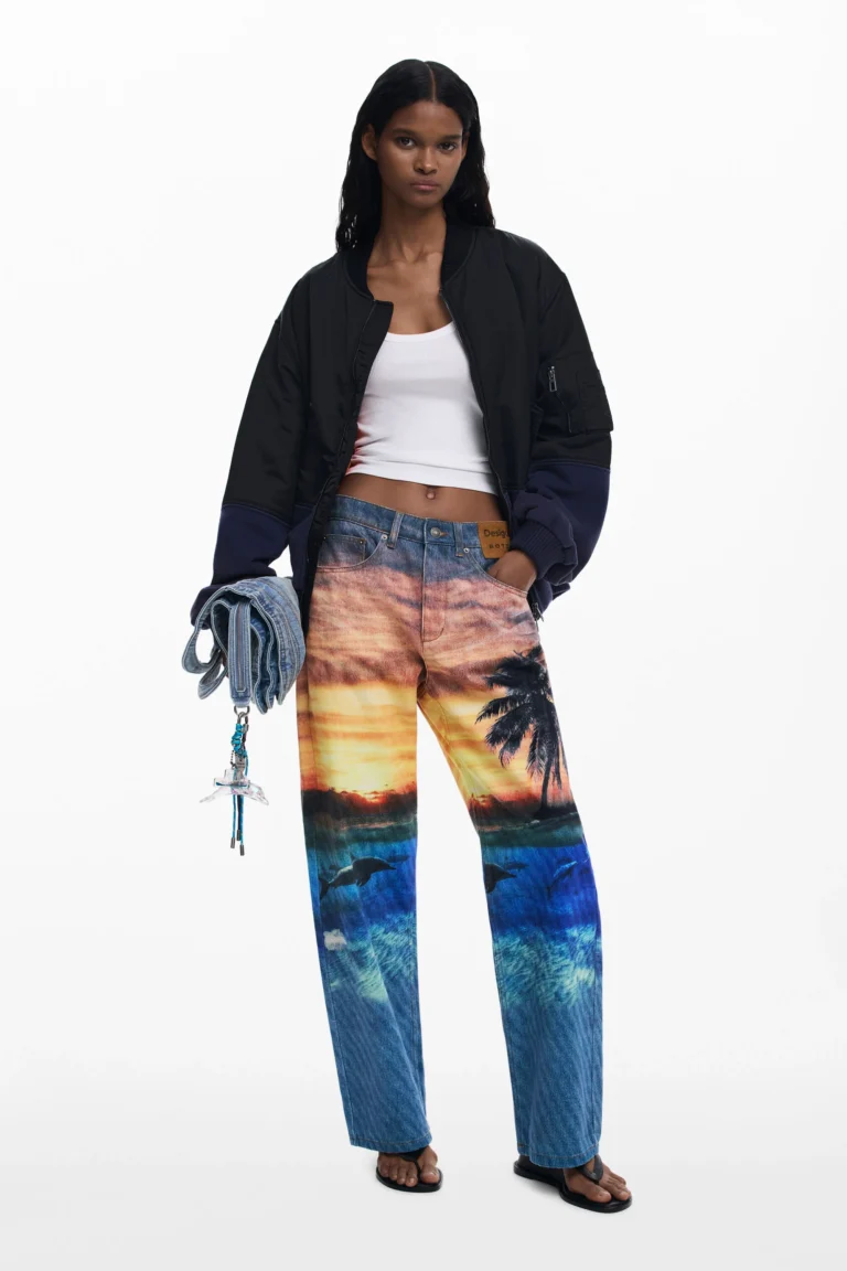 Desigual, Pantalón vaquero atardecer, Algodon, Azu