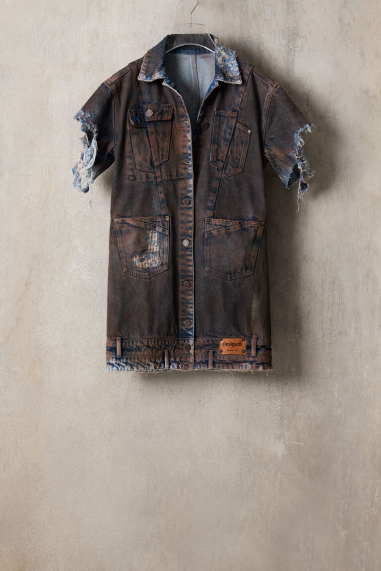 Desigual, Vestido denim studio, Algodon, MarróN