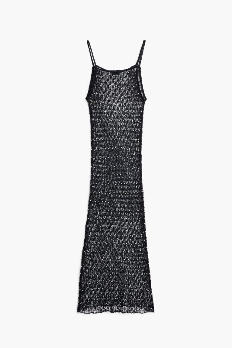 Desigual, Vestido midi red liso, Negro