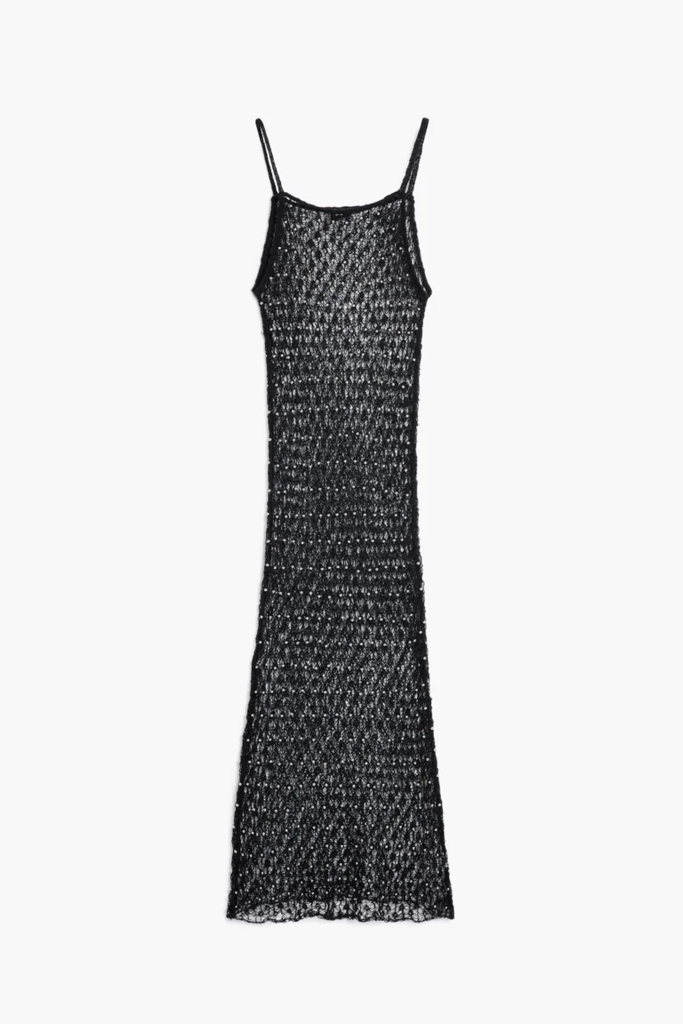 Desigual, Vestido midi red liso, Negro