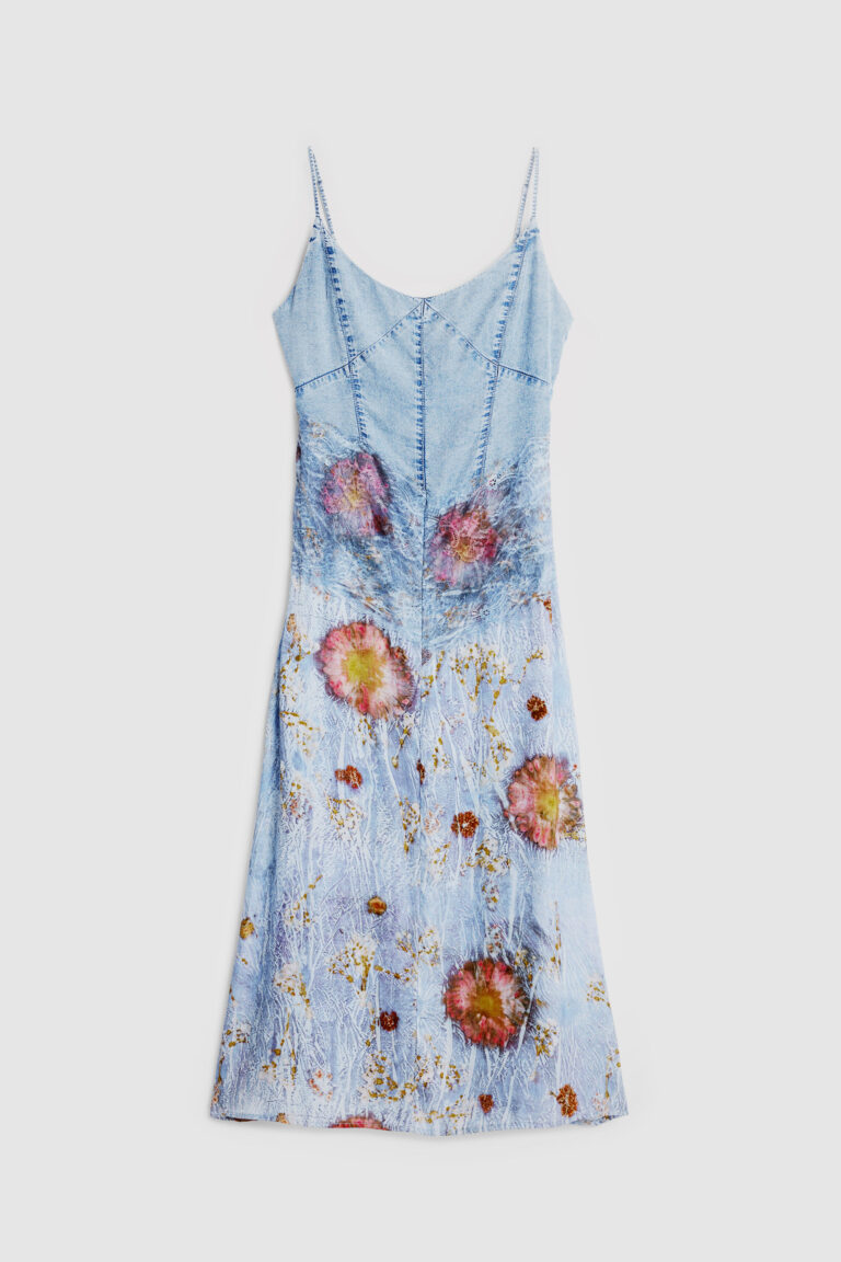Desigual, Vestido tirantes bimateria, Azu