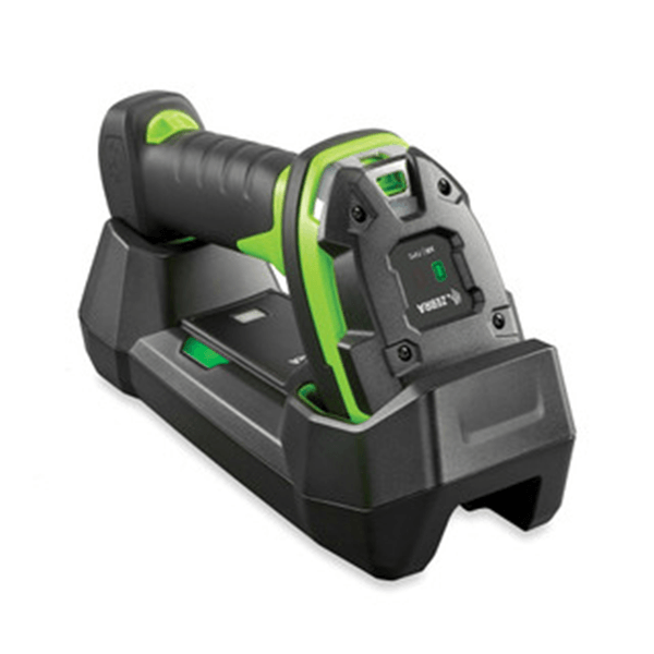 DS3678-XR RUGGED GREEN VIBRATION MOTOR STANDARD CRADLE USB (NO CORD) KIT: SCANNER SHIELDED USB CABLE (SUPPORTS 12V P/S) CRADLE POWER SUPPLY