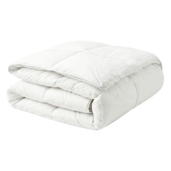 Edredón Blanco Algodón Japara Individual 155 X 220 Cm Relleno Plumón De Pato Dormitorio Grossglockner