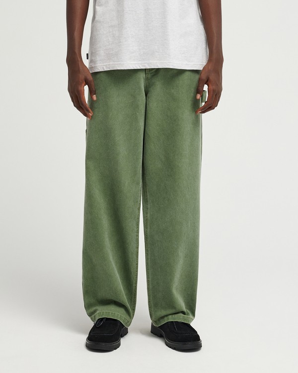 element Bronze Green Big Canvas - Pantalón tipo carpintero Verde Hombre