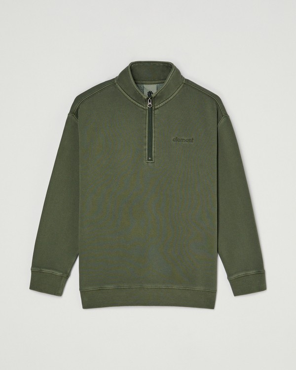 element Bronze Green Lowcase Pigment - Sudadera con media cremallera Verde Chicos 8