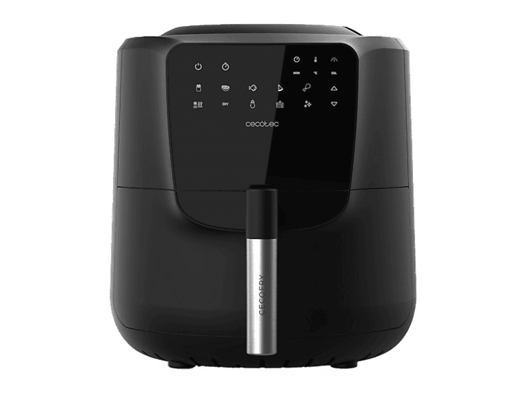 Freidora de aire - Cecotec Cecofry Rain, 1500 W, Capacidad 5.5l, 8 Menús Inteligentes, Temporizador, Negro
