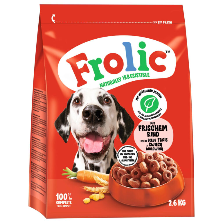 Frolic vacuno, zanahorias y cereales - 7,8 kg (3 x 2,6 kg)