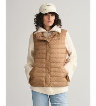 gant para mujer. 4700280 chaleco de plumon ligero , casual, clasico, sin mangas / tirantes, poliester reciclado, sostenible