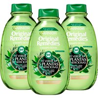 Garnier | Original Remedies Té Verde y 5 Plantas Beneficiosas Champú Detox - 3x400 ml
