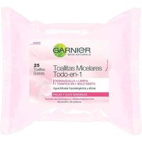 Garnier Skin Active, Toallitas Micelares para Piel Sensible, 25 Toallitas