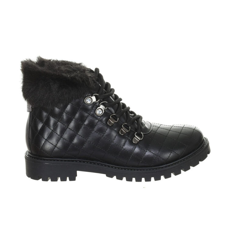 Guess-Botines planos de piel de punta redonda FLTMM3LEP10 para Mujer