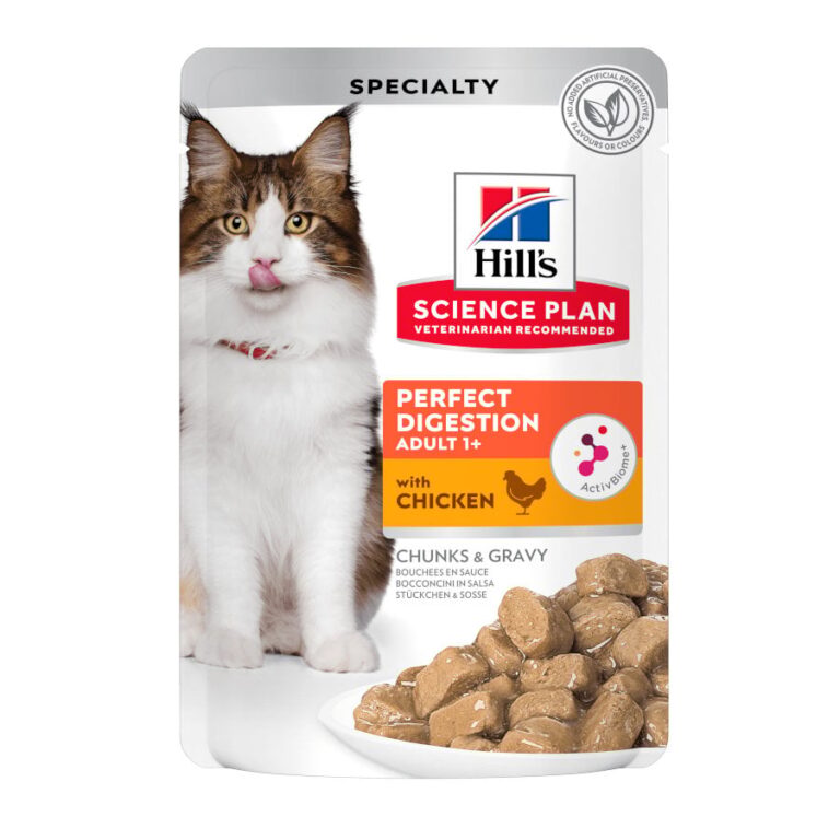 Hill's 48 sobres x 85 g Hill's Science Plan Adult Perfect Digestion Pollo comida húmeda para gatos ¡Pack ahorro!