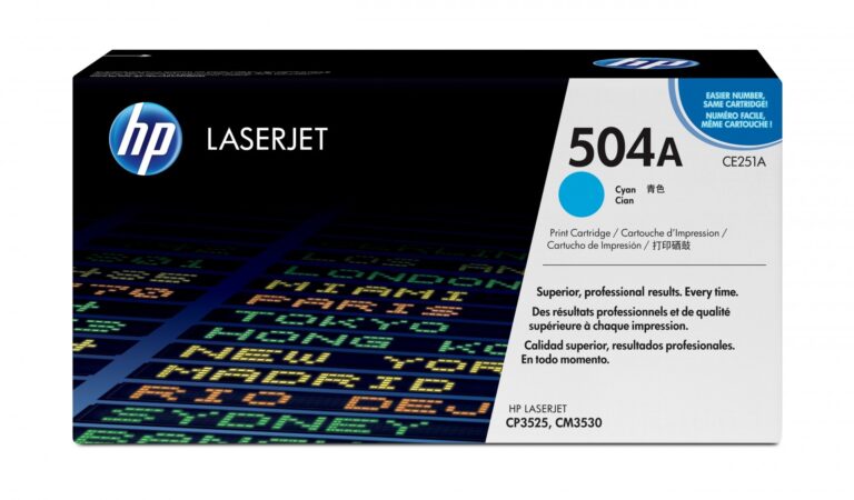 HP Cartucho de tóner original LaserJet 504A cian CE251A
