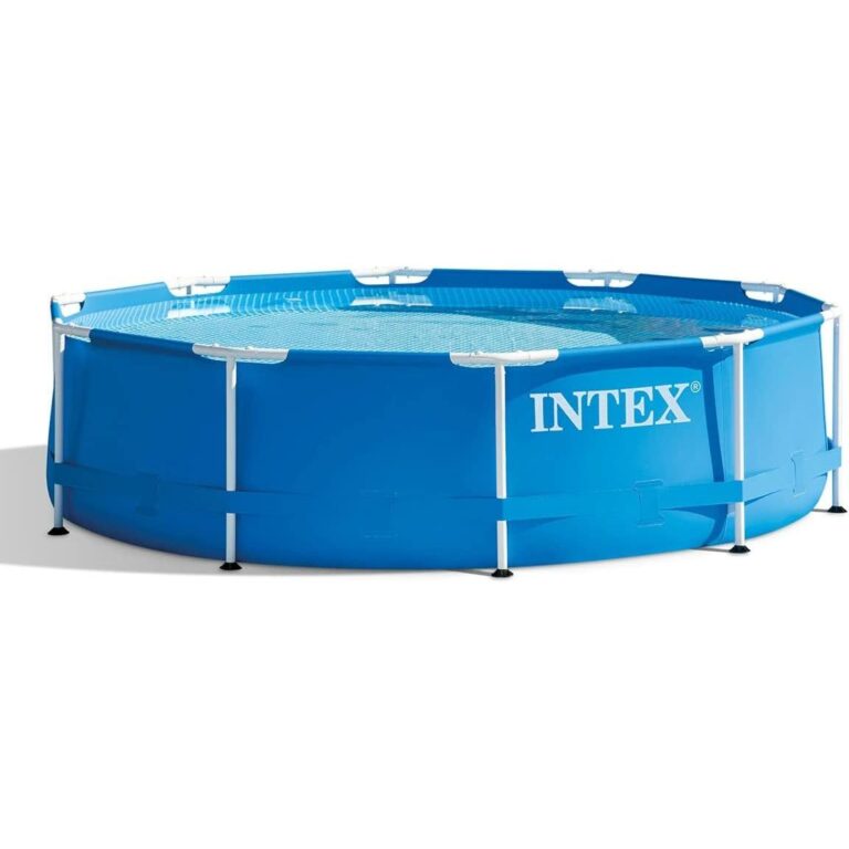 Intex Piscina Desmontable Redonda Metal Frame Familiar Color Azul, Material Resistente Triple Capa, Tubular, Infantil