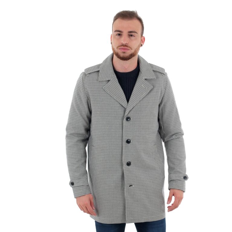 JACK&JONES Hombre Abrigo Chaqueta Cazadora Parka Anorak cuadros 219