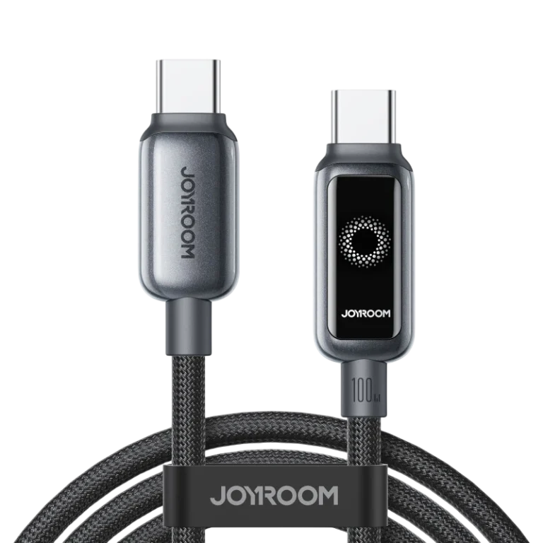 Joyroom Cable Intelligent Power - Off 100 W USB - C a USB - C 1,2 m, Negro