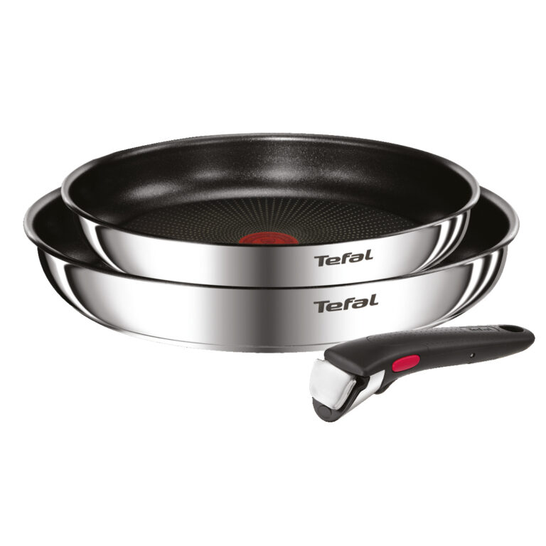 Juego de 2 Sartenes Tefal Ingenio, Sartén 22 y 26 cm, mango intercambiable, Antiadherente, Revestimiento Titanio, Thermo-signal, Ahorra espacio