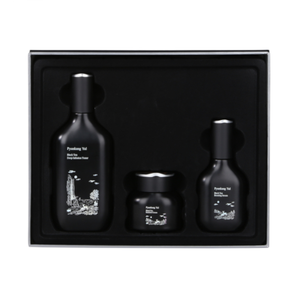 Juego Pyunkang Yul Black Tea Line Gift Set - 130ml + 45ml + 60m