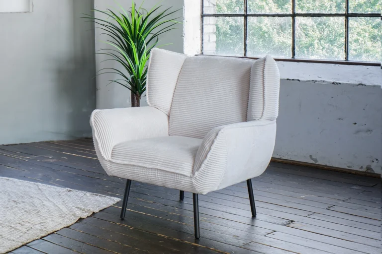 KAWOLA sillón reclinable CALLA cuerda crema blanco